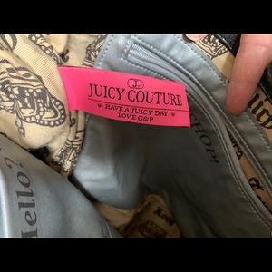 Juicy couture black purse with silver accessories
